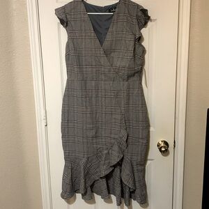 V cut casual dress